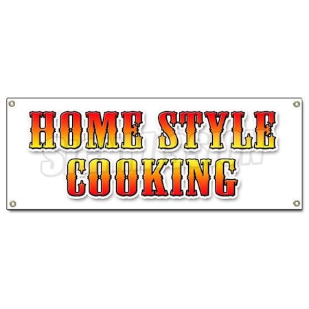 Signmission HOME STYLE COOKING BANNER SIGN comfort food turkey beef ham meatloaf B-Home Style Cooking
